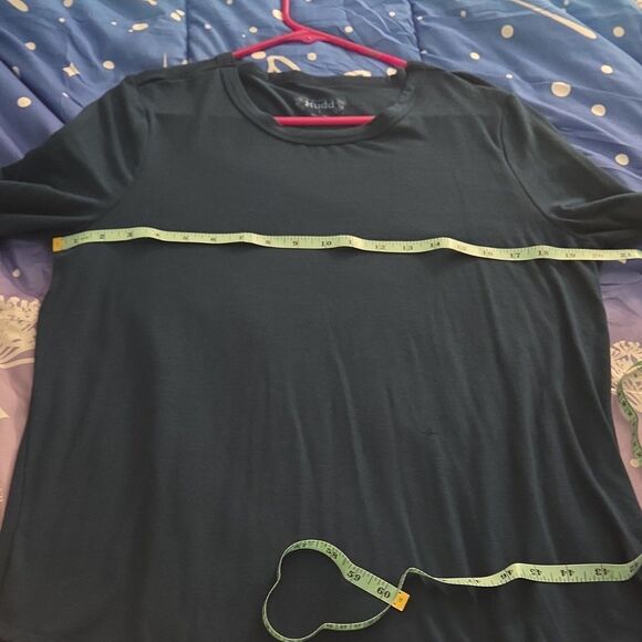 Mudd Women's L Teal Crew Neck Long Sleeve Solid Pullover T-Shirt y2k 2000s - Picture 3 of 4